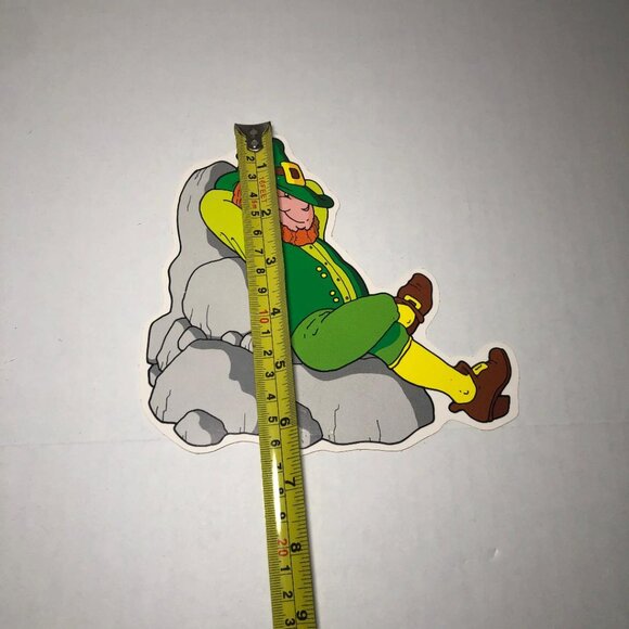 Vintage? Die Cut? St. Patrick's Day Decoration Leprechauns Rainbow Pot Of Gold - Picture 5 of 14